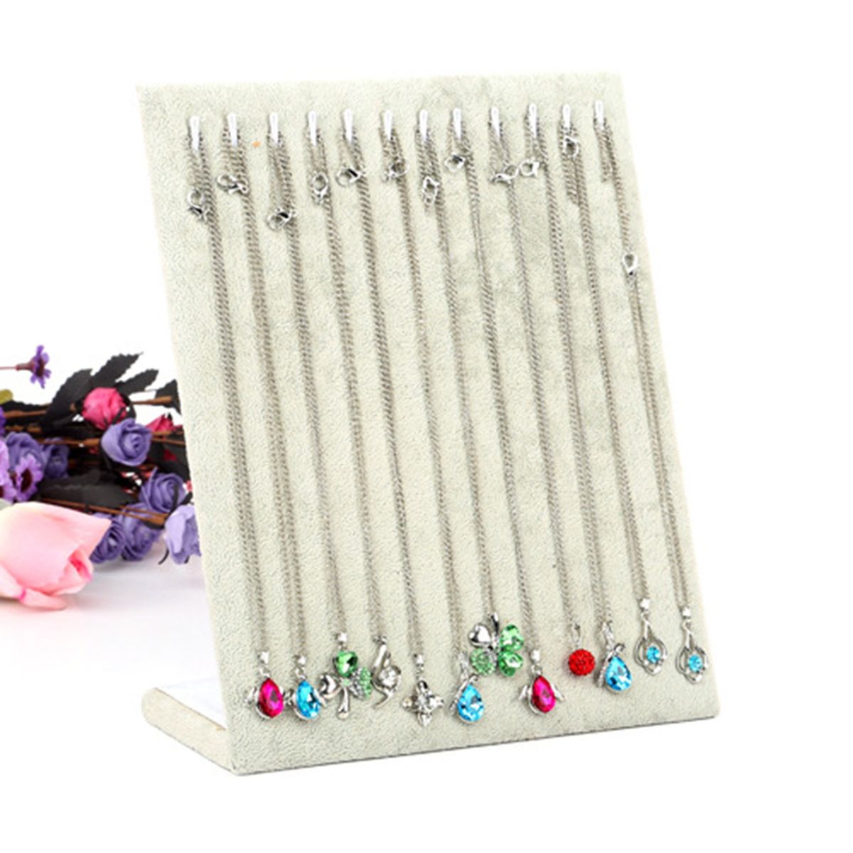 Jewelry Holder Space Saving Necklace Holder Grey