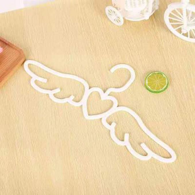 Household  Lothes Ra K Adult Multifun Tional Love Wings Hanger Beautiful An   Lothes Plasti  Hanger-white