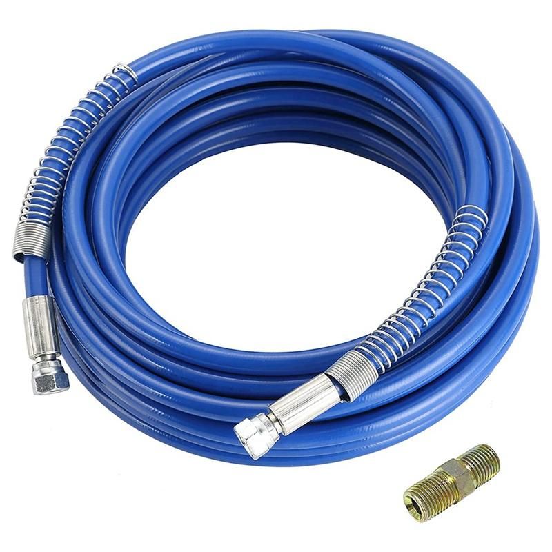 14Inch Airless Paint Spray Hose High Pressure Universal Paint Sprayer Flexible Fiber Tube 3300 25FT Blue
