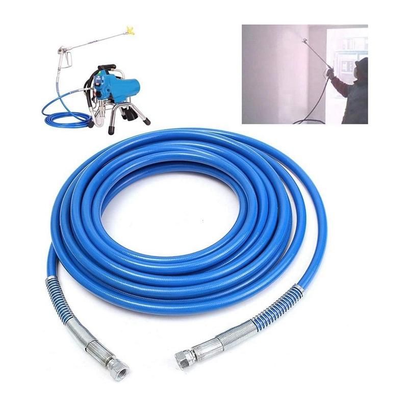 14Inch Airless Paint Spray Hose High Pressure Universal Paint Sprayer Flexible Fiber Tube 3300 25FT Blue