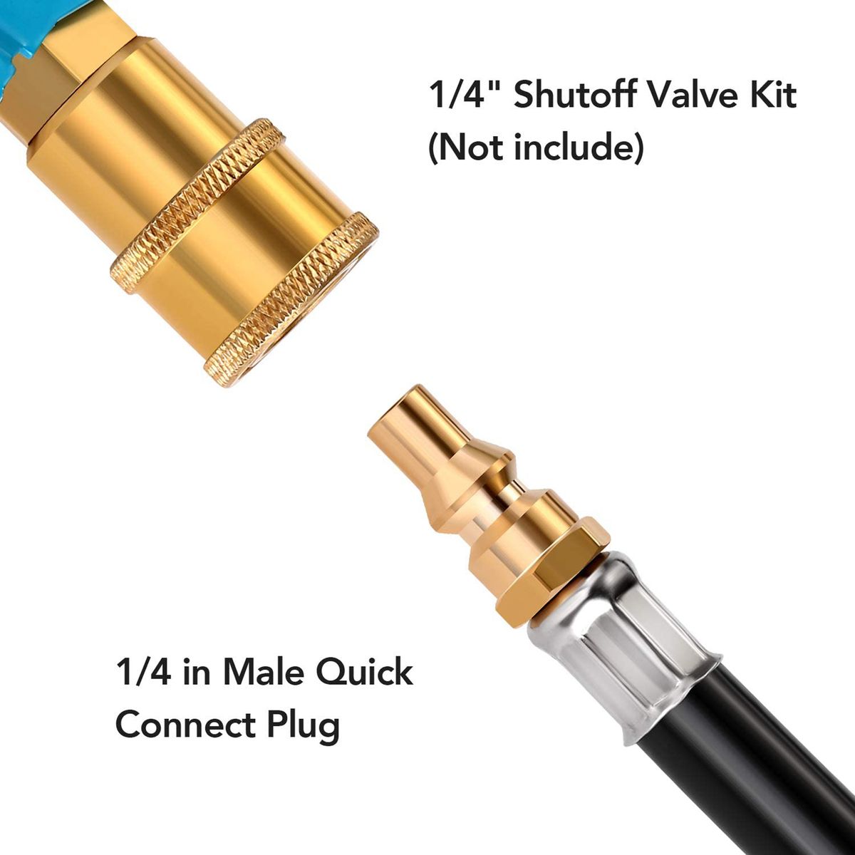 12ft Propane Quick Connect Hose For RV To Ga-s Grill 1/4''