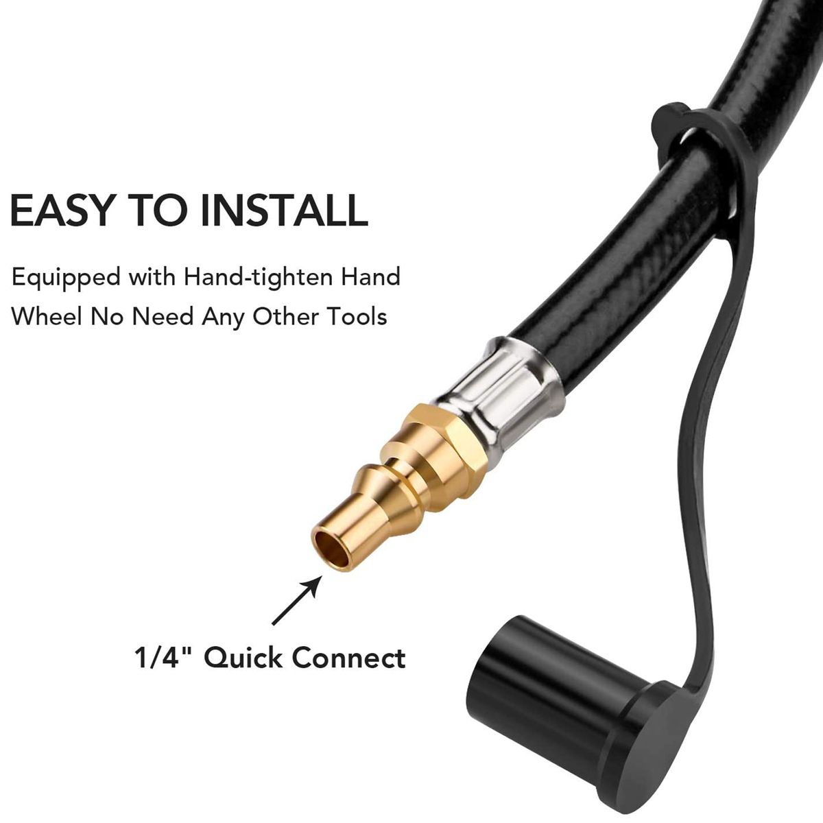 12ft Propane Quick Connect Hose For RV To Ga-s Grill 1/4''