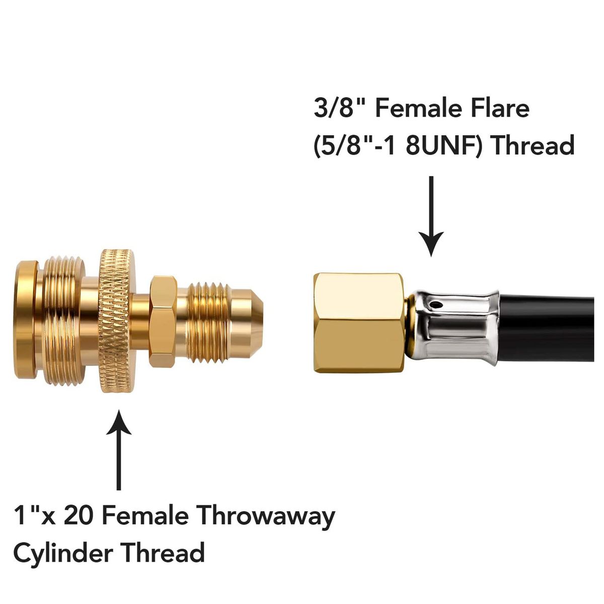 12ft Propane Quick Connect Hose For RV To Ga-s Grill 1/4''