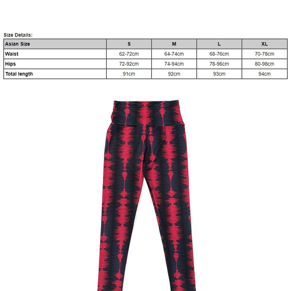 Red And Black Digital Printing Hip High Waist Leggings