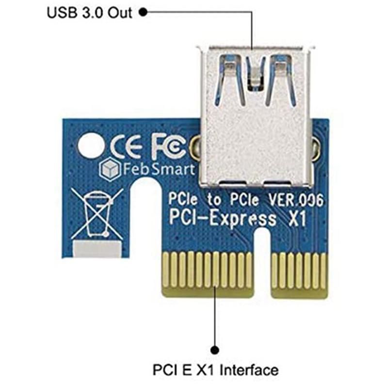 15 Pcs PCI-E Express 1X to 16X Extender Riser Card with