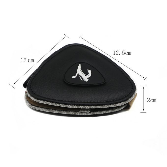 PU Leather Guitar Picks Holder Case Bag Large Capacity With