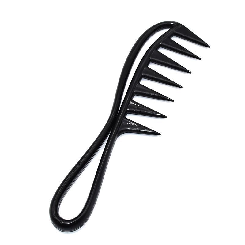 Wide Tooth Shark Plastic Comb Detangler Curly Hair Salon