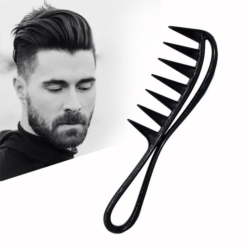 Wide Tooth Shark Plastic Comb Detangler Curly Hair Salon