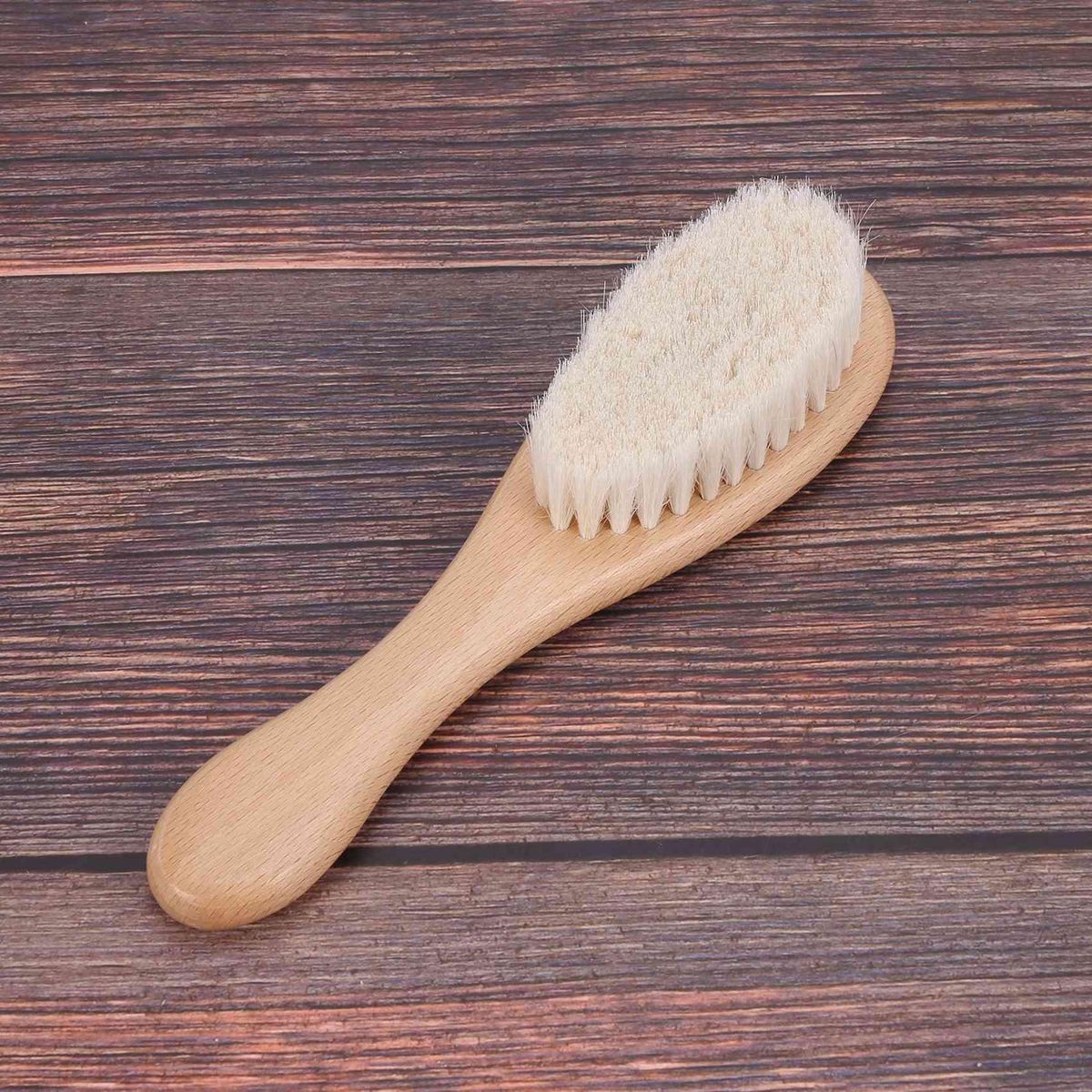 Wooden Handle Hairdressing Soft Fiber Brush Barber Neck
