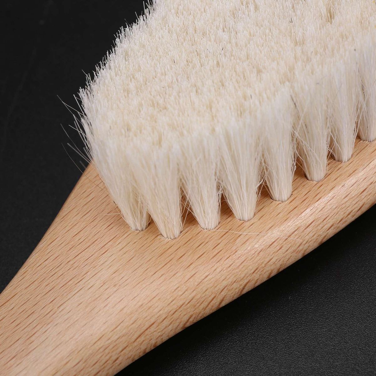 Wooden Handle Hairdressing Soft Fiber Brush Barber Neck