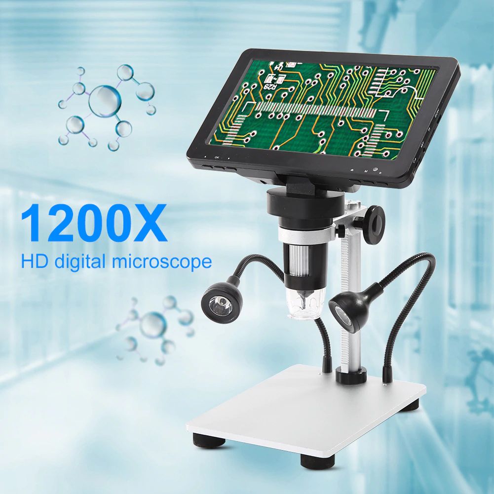 1200X 12MP HD Digital Microscope With 7 Inch HD Screen & Remote Control