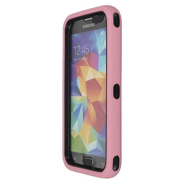 Combo Hybrid Shockproof Hard PC +Silicone Case Cover For Samsung Galaxy S5 I9600 Pink
