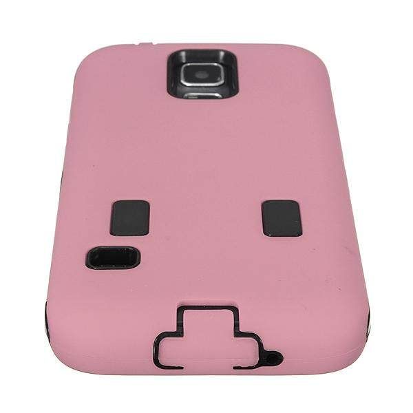 Combo Hybrid Shockproof Hard PC +Silicone Case Cover For Samsung Galaxy S5 I9600 Pink