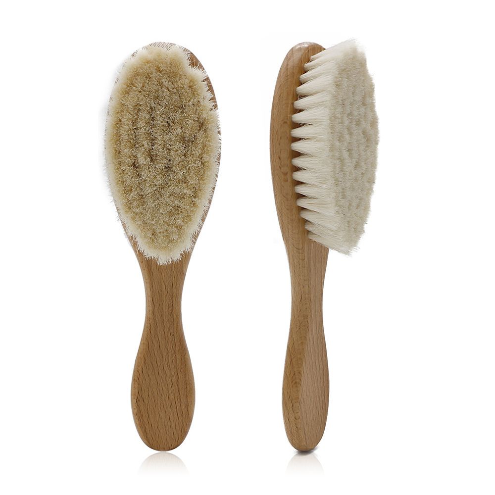 Wooden Baby Hair Brush For Newborns Infant Hair Comb Soft