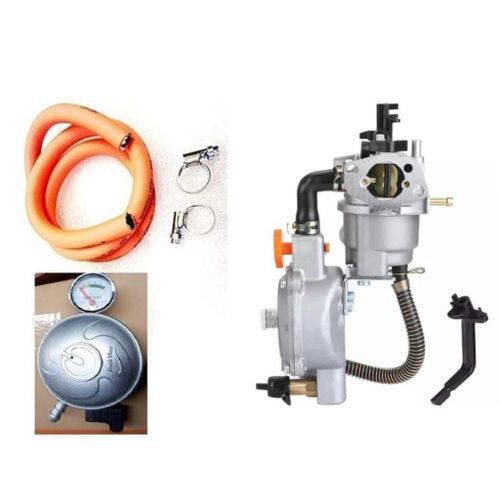 NEW Complete Gas/ Petrol Carburetor For 2 - 4.5KVA Generator+ Meter Regulator,hose And Clips