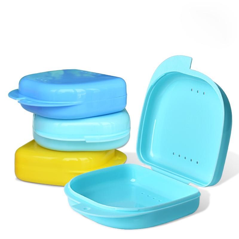 Y-kelin Dental Storage Box Organizer False Teeth Appliance Container Plastic Denture Case Oral Hygiene Supplies 5 Colors