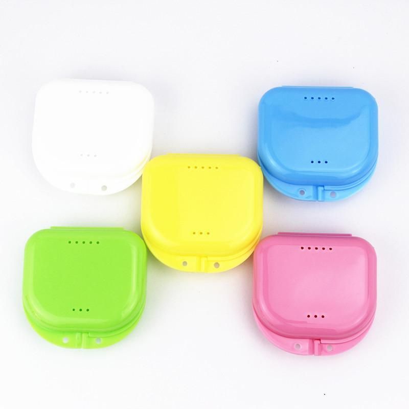Y-kelin Dental Storage Box Organizer False Teeth Appliance Container Plastic Denture Case Oral Hygiene Supplies 5 Colors