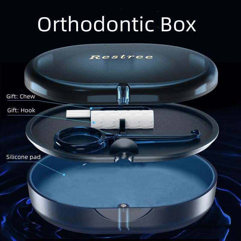 High Quality Two layers of large capacity Orthodontic Retainer Braces Storage Box Waterproof Breath Soaking Privacy Protection