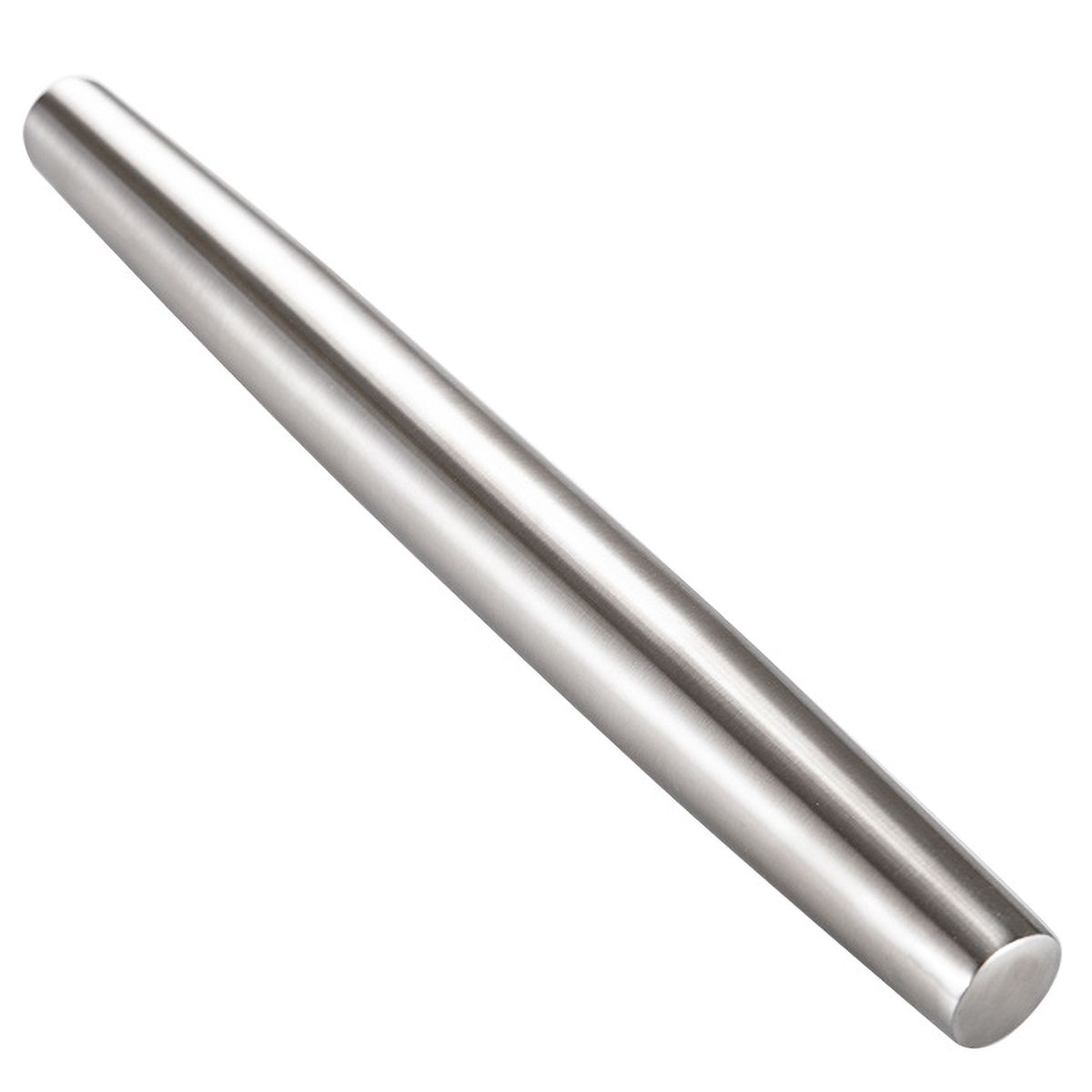 13 Inch Rolling Pins Smooth Stainless Steel Tapered Design