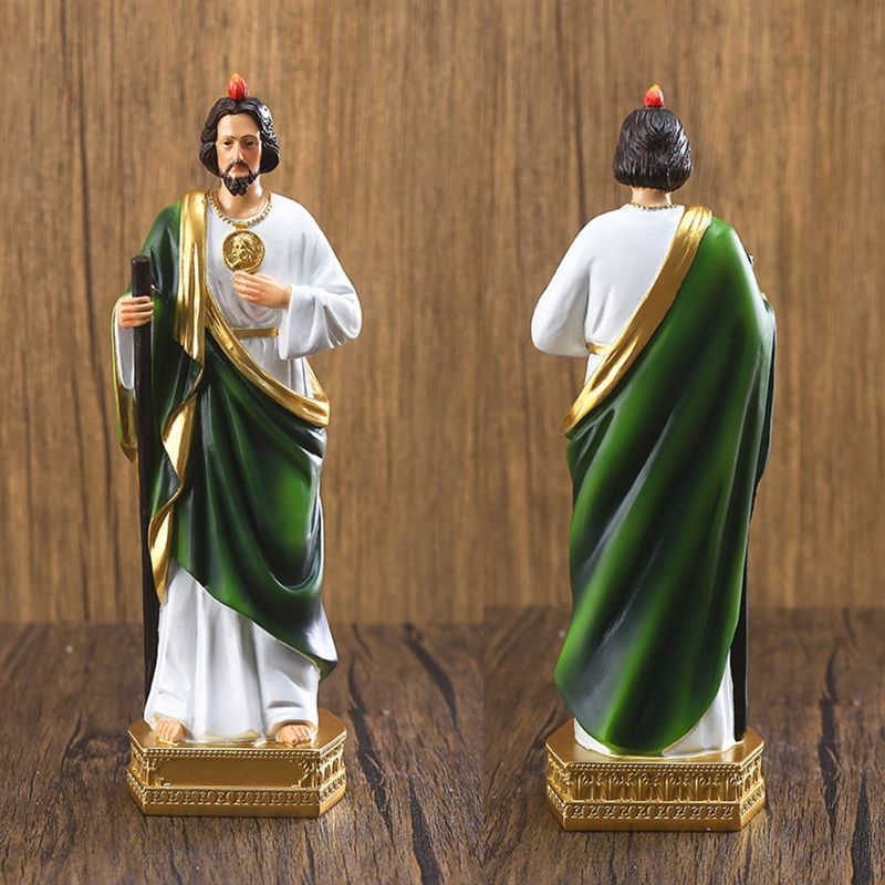 Saint Jude Statue Catholic Christian Hand Painted Holy