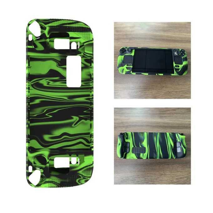 Protective Case For Steam Deck Soft Shockproof Comfort Grip Green