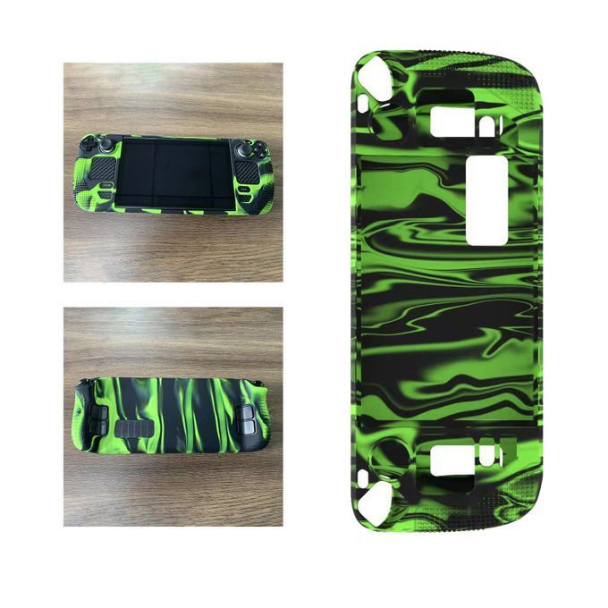 Protective Case For Steam Deck Soft Shockproof Comfort Grip Green