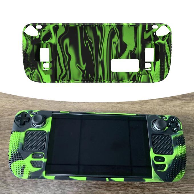 Protective Case For Steam Deck Soft Shockproof Comfort Grip Green