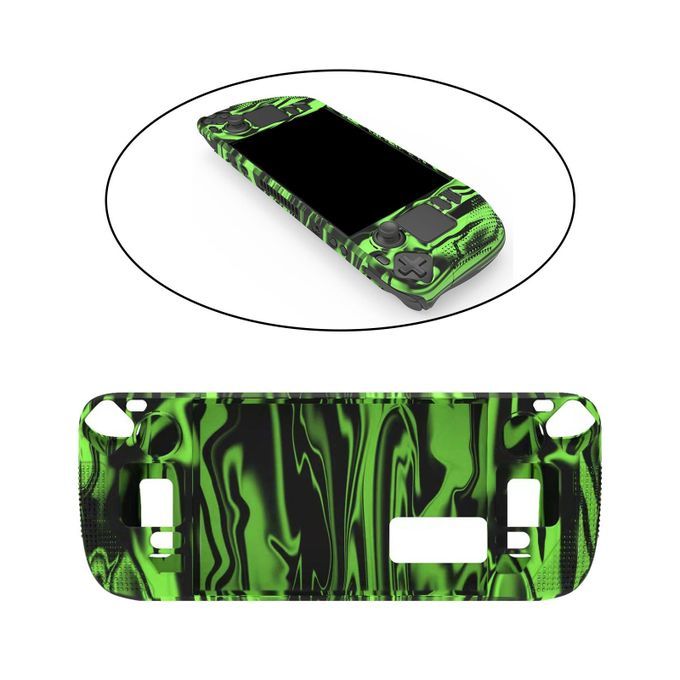 Protective Case For Steam Deck Soft Shockproof Comfort Grip Green