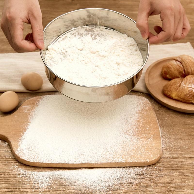 1 Pcs Stainless Steel Flour Sieve Colander Fine Mesh Oil