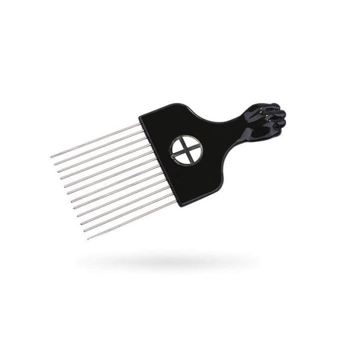 Afro Metal Fist Pick Comb