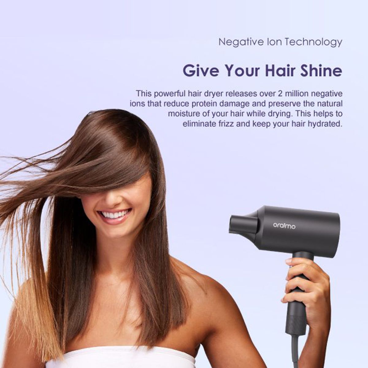 SmartHairDryer 1800W 3 Heat Modes Negative Ion Technology Hair Dryer