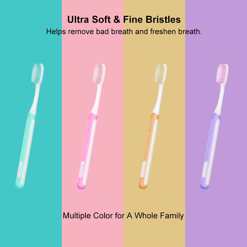 5Pcs Family Pack Toothbrushes Ultra Soft Bristles Ergonomic