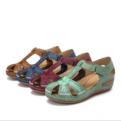 Women Wedge Leather Sandals