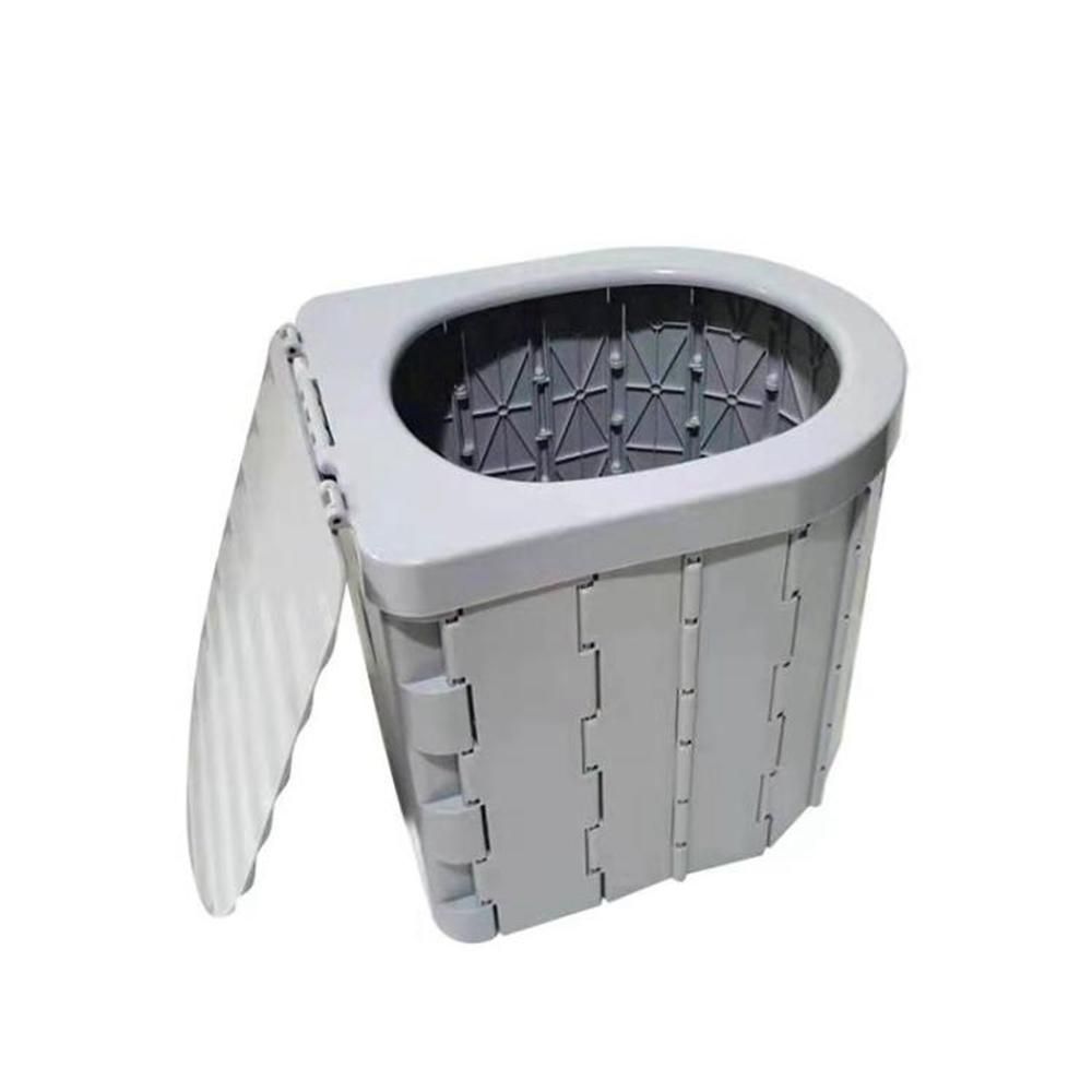 Folding Toilet with Lid Car Potty for Outdoor Camping