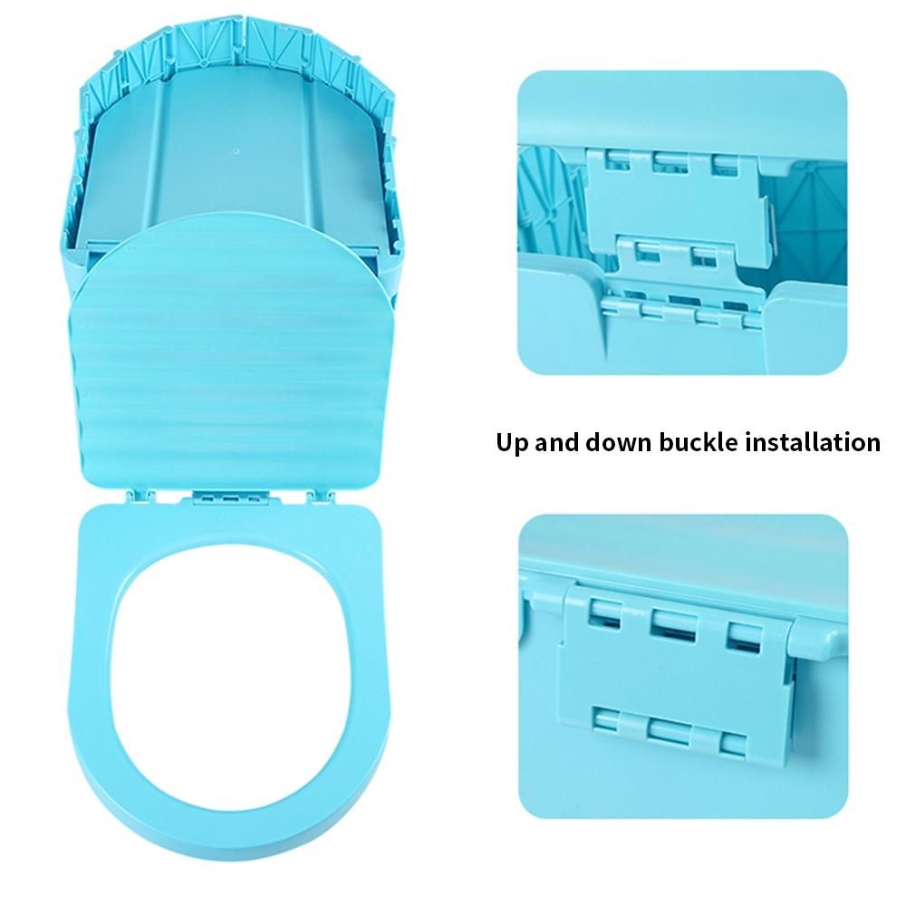 Folding Toilet with Lid Car Potty for Outdoor Camping