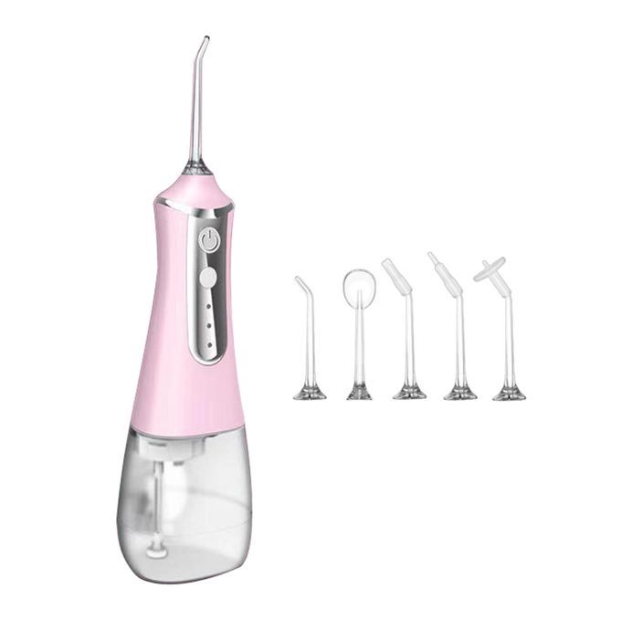 Portable Water Dental Flosser Oral Irrigator Rechargeable Pink