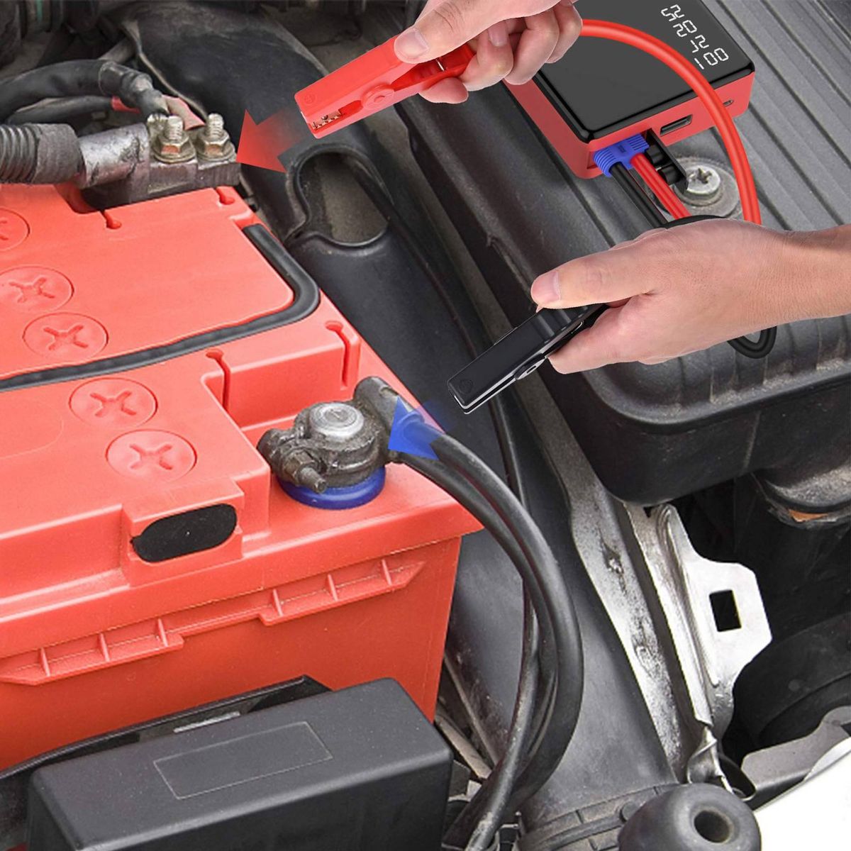Car Jump Starter, 600A Peak 12V Output Portable Battery