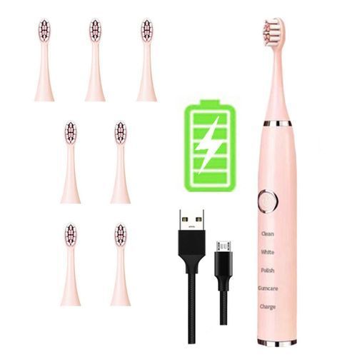 Automatic Sonic Electric Toothbrush Smart Timer Replaceable Ipx7 Waterproof
