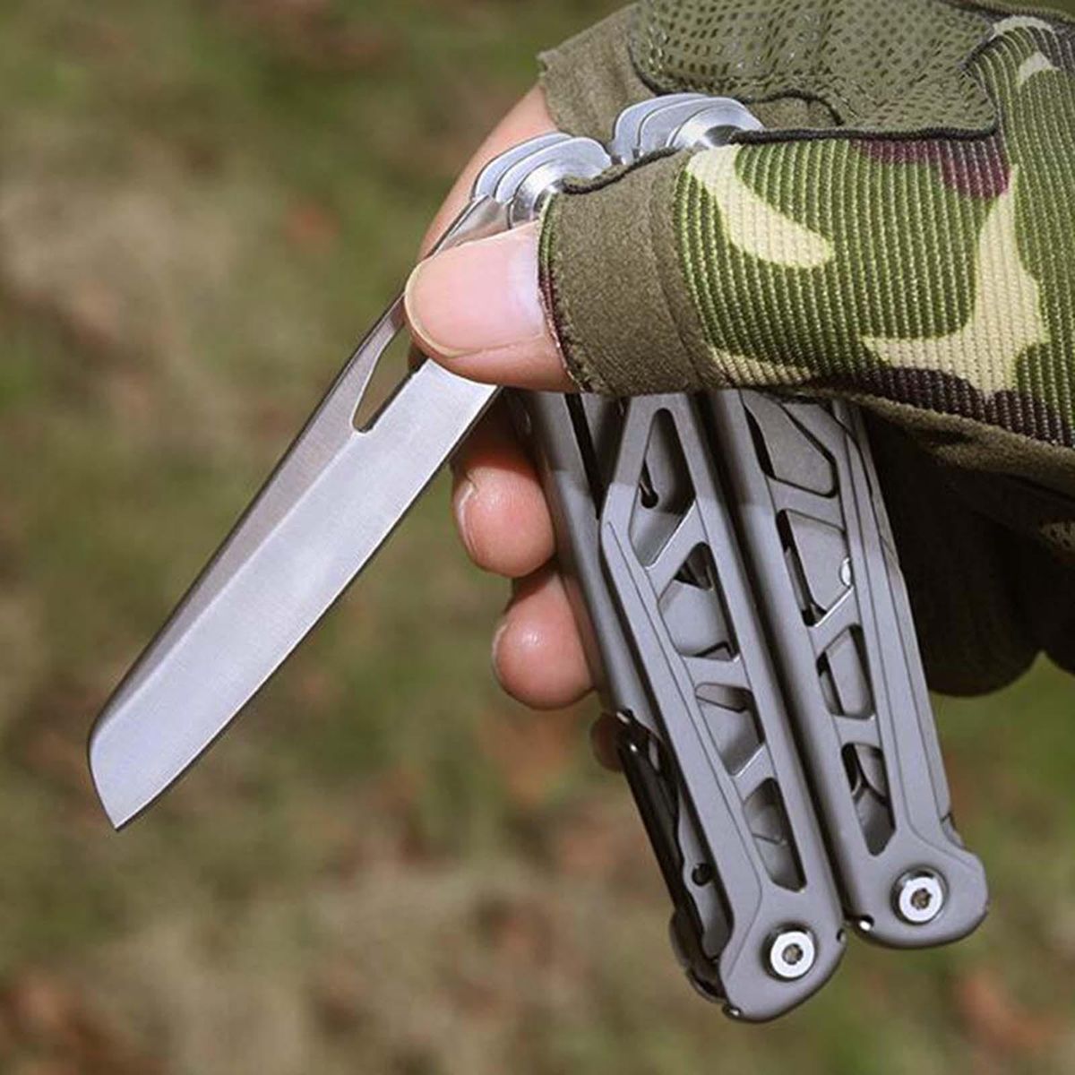 Multitool Pliers Folded Multi Tool For Survival Garden Outdoor Argent