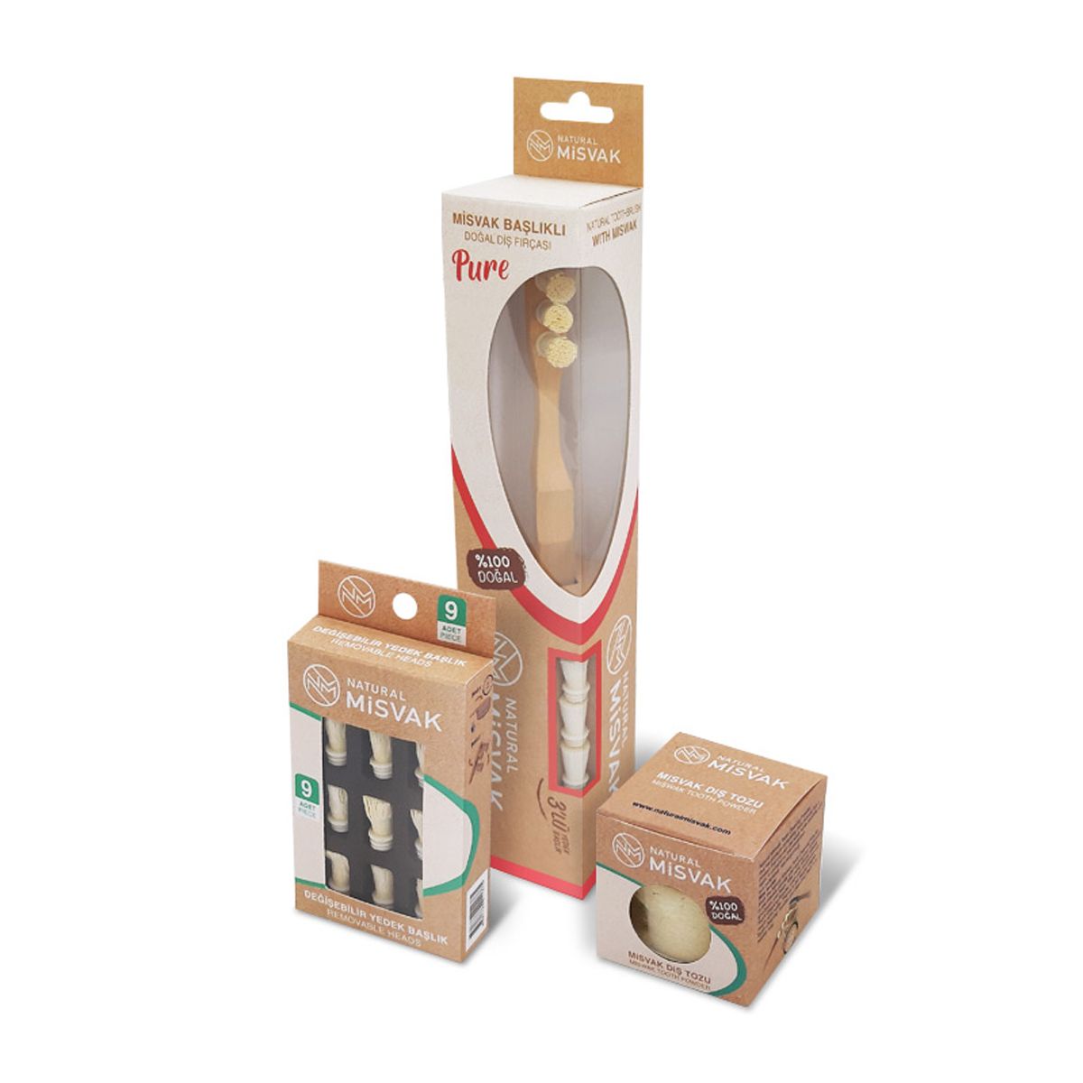 100% Natural Miswak Toothbrush Pack Of 5 Replacement Head