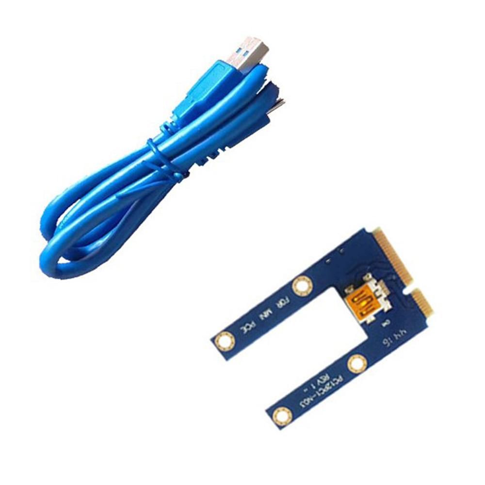 USB 3.0 Mini PCI-E to PCIe PCI Express 1X to 16X Extender Riser Card Adapter Extension Cable for Bitcoin Miner Mining