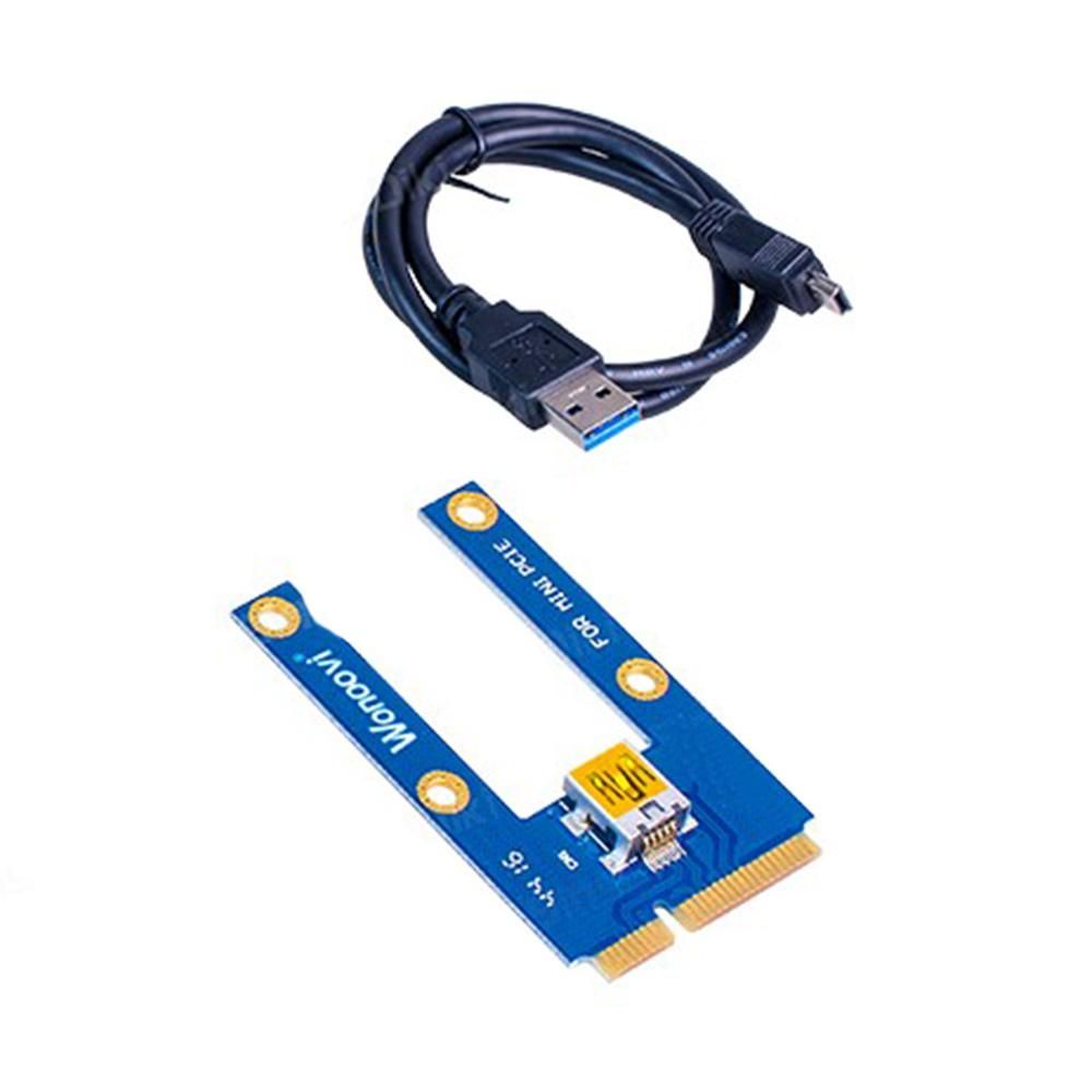 USB 3.0 Mini PCI-E to PCIe PCI Express 1X to 16X Extender Riser Card Adapter Extension Cable for Bitcoin Miner Mining