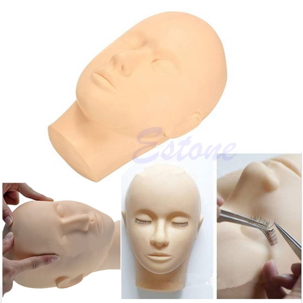 Training Facial Massage Mannequin Flat Head Makeup Practice