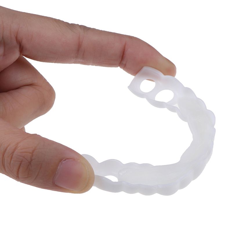 3pcs Whitening Fake Tooth Cover Comfort Fit Snap On Beauty