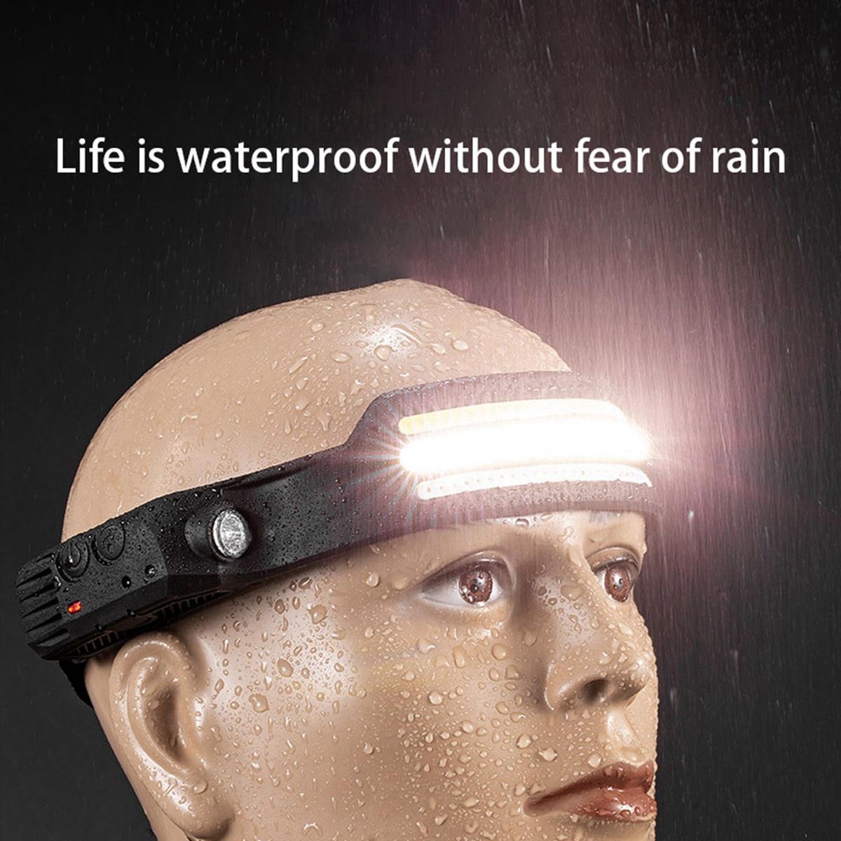 USB LED  Head Band Lamp Floodlight Torch Work With Red Light