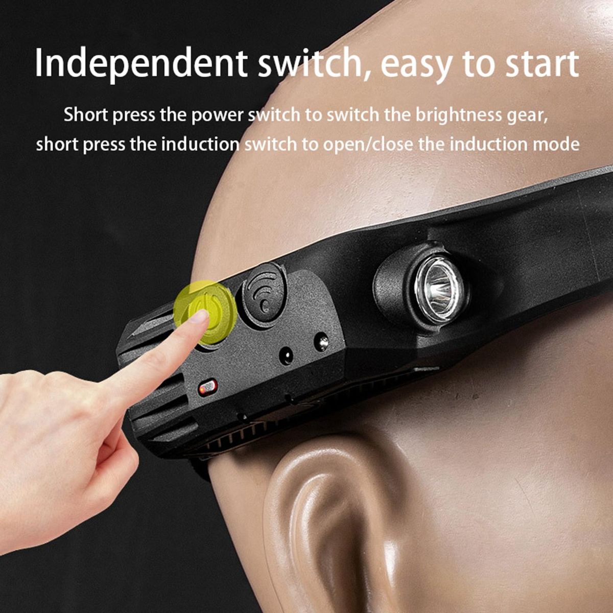 USB LED  Head Band Lamp Floodlight Torch Work With Red Light