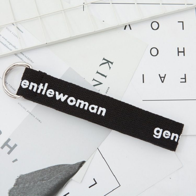 Women Wild Letter Pattern Double Loop Buckle Canvas Belt