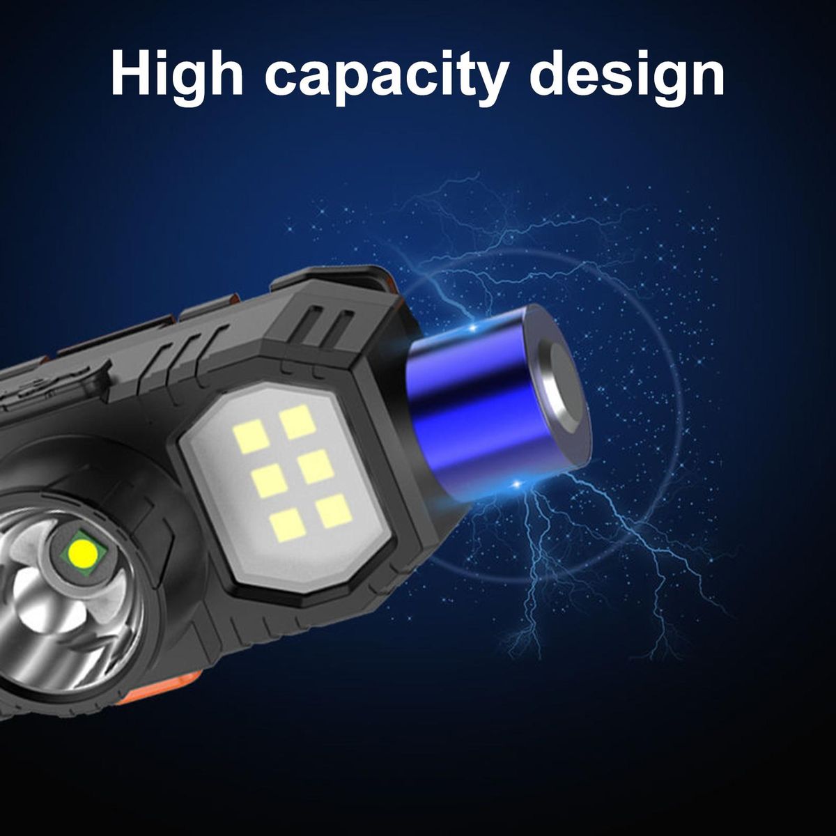 LED Flashlight Head-mounted Torch Camping LED Headlight Black
