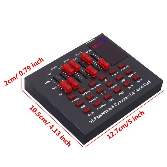 Webcast Singing Live Sound Card For Mobile Computer Karaoke