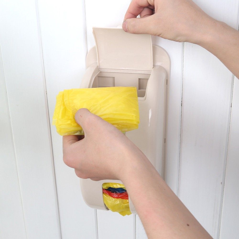 Wall-mounted Plastic Bag Storage Case Garbage Bags Storage